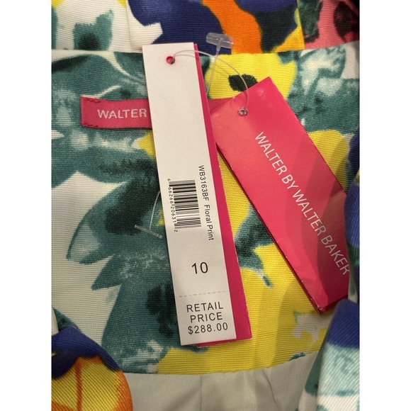 Beautiful Walter By Walter Baker Floral Jacket 3/4 Sleeve, Pockets, Size 10 NWT - Picture 8 of 12